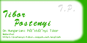 tibor postenyi business card